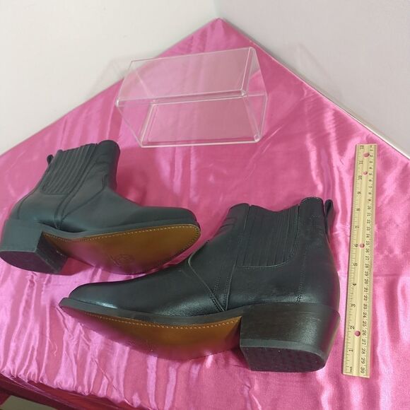 Durango Western Cowboy Chelsea Ankle Boots Mens 12 EE Black Leather - Picture 9 of 10